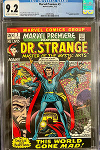 9.2 CGC Graded Marvel Premiere #3 Dr. Strange