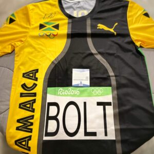 Usain Bolt Autographed Rio 2016 Track Jersey (BAS)
