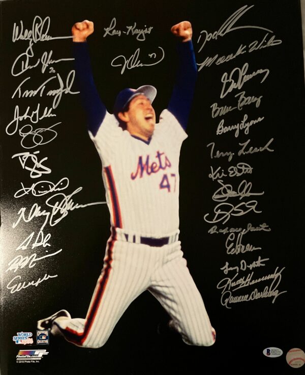 1986 Mets 16x20 Photo Team-Signed, 27 Signatures (Beckett Hologram