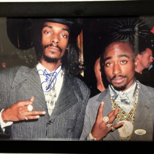 Framed 11x14 Snoop Dogg & Tupac Shakur Photo. Autographed by Snoop Dogg